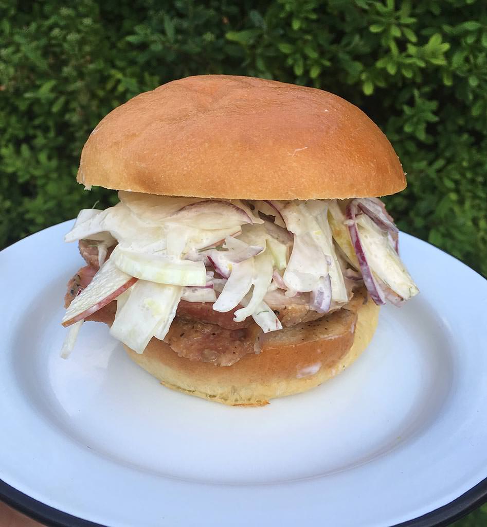 Pork Loin Rolls with Fennel slaw and Grilled Apple Sauce – by Bunch of Swines British BBQ team