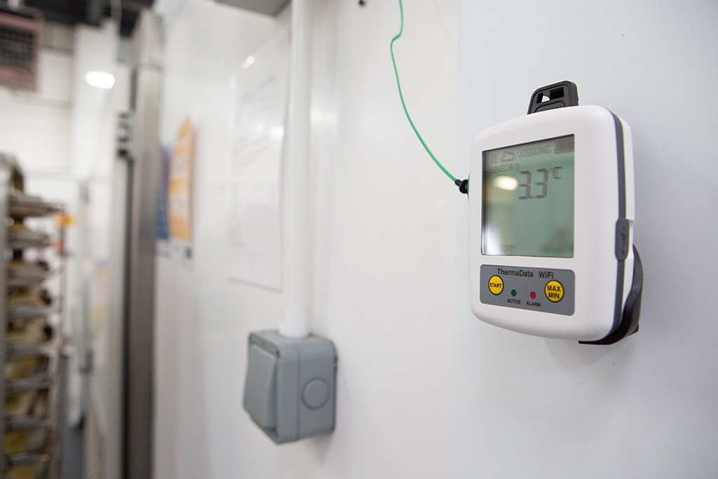 Data Logger being used in a commercial kitchen